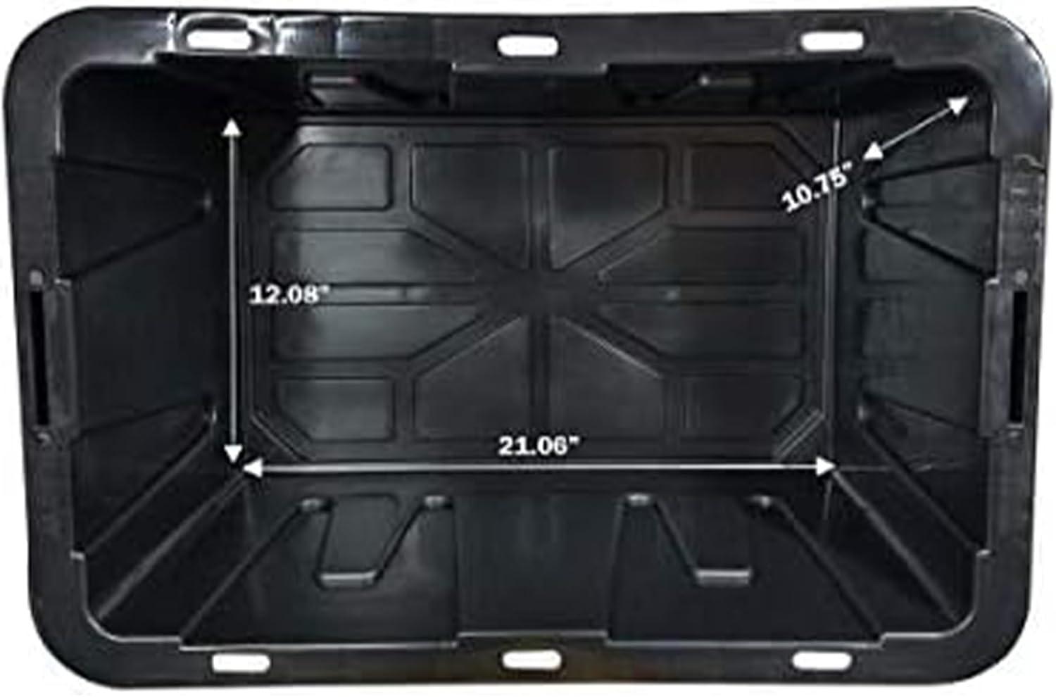 imageHOMZ 2Pack Durabilt Heavy Duty Plastic Storage Bins with Lids 27 Gallon GreenRed  Stackable Container Boxes for Holiday Attic and Garage OrganizationBlack BaseYellow Lid