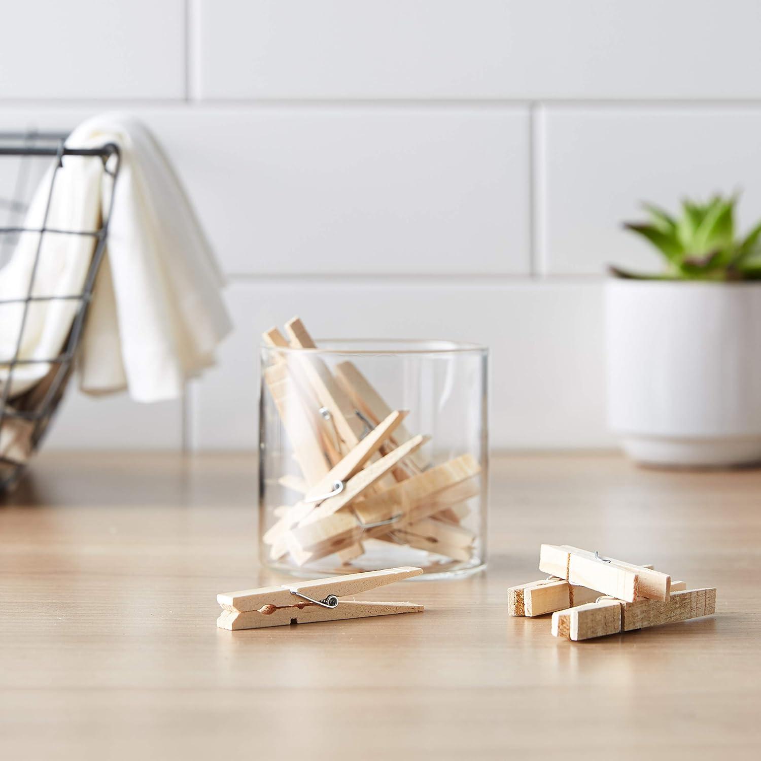 imageHOMZ Wood Clothes Pins 96Count96 Clothespins