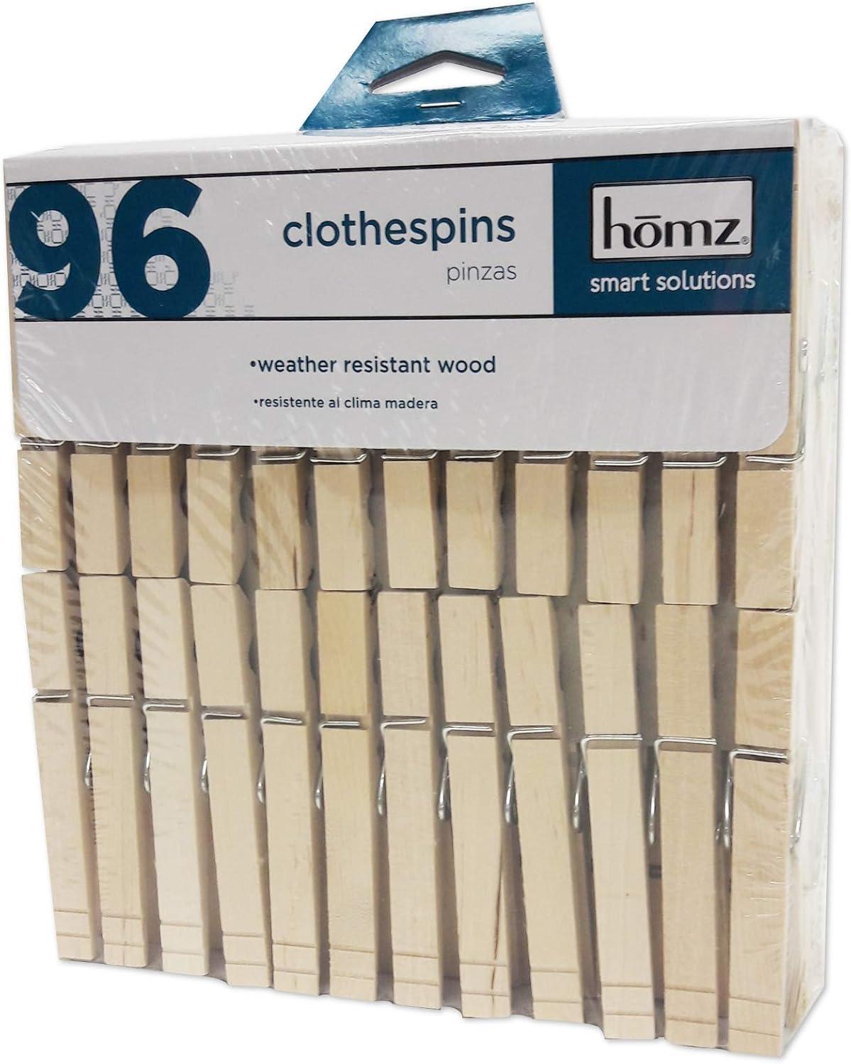 imageHOMZ Wood Clothes Pins 96Count96 Clothespins