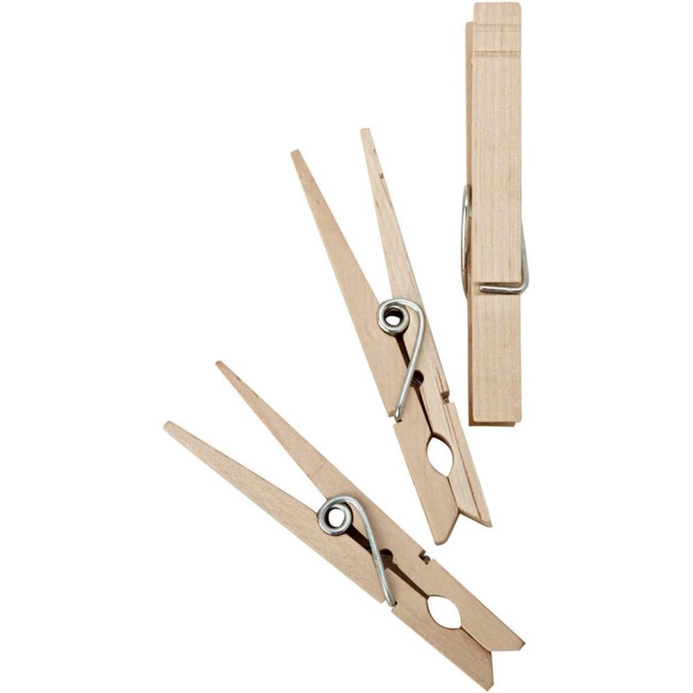 imageHOMZ Wood Clothes Pins 96Count96 Clothespins