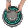 imageHOMZ 2211048DC12 Store N StowTM 10 Liter Square Bucket with Handle Grey and Teal Collapsible StorageSet of 1