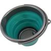 imageHOMZ 2211048DC12 Store N StowTM 10 Liter Square Bucket with Handle Grey and Teal Collapsible StorageSet of 1