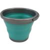 imageHOMZ 2211048DC12 Store N StowTM 10 Liter Square Bucket with Handle Grey and Teal Collapsible StorageSet of 12