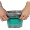 imageHOMZ 2211048DC12 Store N StowTM 10 Liter Square Bucket with Handle Grey and Teal Collapsible StorageSet of 12