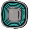 imageHOMZ 2211048DC12 Store N StowTM 10 Liter Square Bucket with Handle Grey and Teal Collapsible StorageSet of 12