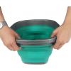 imageHOMZ 2211048DC12 Store N StowTM 10 Liter Square Bucket with Handle Grey and Teal Collapsible StorageSet of 12
