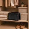 imageHOMZ 2Pack 1Drawer Storage Cart Clear Plastic Container 15quot Wide Body Black Frame  Organizing Drawer Containers for Home Bathroom Bedroom Office and ClassroomBlack frame with smoke tint drawers