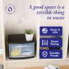 imageHOMZ 2Pack 1Drawer Storage Cart Clear Plastic Container 15quot Wide Body Black Frame  Organizing Drawer Containers for Home Bathroom Bedroom Office and ClassroomBlack frame with clear drawers