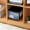 imageHOMZ 2Pack 1Drawer Storage Cart Clear Plastic Container 15quot Wide Body Black Frame  Organizing Drawer Containers for Home Bathroom Bedroom Office and ClassroomBlack frame with clear drawers