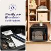 imageHOMZ 2Pack 1Drawer Storage Cart Clear Plastic Container 15quot Wide Body Black Frame  Organizing Drawer Containers for Home Bathroom Bedroom Office and ClassroomBlack frame with smoke tint drawers