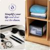 imageHOMZ 2Pack 1Drawer Storage Cart Clear Plastic Container 15quot Wide Body Black Frame  Organizing Drawer Containers for Home Bathroom Bedroom Office and ClassroomBlack frame with clear drawers