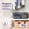 imageHOMZ 2Pack 1Drawer Storage Cart Clear Plastic Container 15quot Wide Body Black Frame  Organizing Drawer Containers for Home Bathroom Bedroom Office and ClassroomBlack frame with smoke tint drawers