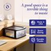 imageHOMZ 2Pack 1Drawer Storage Cart Clear Plastic Container 15quot Wide Body Black Frame  Organizing Drawer Containers for Home Bathroom Bedroom Office and ClassroomBlack frame with clear drawers