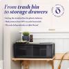 imageHOMZ 2Pack 1Drawer Storage Cart Clear Plastic Container 15quot Wide Body Black Frame  Organizing Drawer Containers for Home Bathroom Bedroom Office and ClassroomBlack frame with smoke tint drawers