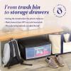 imageHOMZ 2Pack 1Drawer Storage Cart Clear Plastic Container 15quot Wide Body Black Frame  Organizing Drawer Containers for Home Bathroom Bedroom Office and ClassroomBlack frame with clear drawers