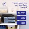 imageHOMZ 2Pack 2Drawer Storage Cart Plastic Drawers with Smoke Tint 15quot Wide Body Black Frame  Organizing Drawer Containers for Home Bathroom Bedroom Office and ClassroomBlack frame with clear drawers