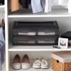 imageHOMZ 2Pack 2Drawer Storage Cart Plastic Drawers with Smoke Tint 15quot Wide Body Black Frame  Organizing Drawer Containers for Home Bathroom Bedroom Office and ClassroomBlack frame with smoke tint drawers