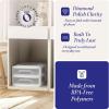 imageHOMZ 2Pack 2Drawer Storage Cart Plastic Drawers with Smoke Tint 15quot Wide Body Black Frame  Organizing Drawer Containers for Home Bathroom Bedroom Office and ClassroomWhite frame with clear drawers