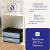 imageHOMZ 2Pack 2Drawer Storage Cart Plastic Drawers with Smoke Tint 15quot Wide Body Black Frame  Organizing Drawer Containers for Home Bathroom Bedroom Office and ClassroomBlack frame with clear drawers
