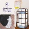 imageHOMZ 2Pack Drawer Tower 5Tier Clear Plastic Storage Organizer Unit Black Frame  MultiPurpose Container Drawers for Bedroom Bathroom and Office OrganizationBlack
