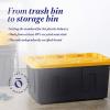 imageHOMZ 2Pack Durabilt Heavy Duty Plastic Storage Bins with Lids 27 Gallon GreenRed  Stackable Container Boxes for Holiday Attic and Garage OrganizationBlack BaseYellow Lid