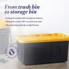 imageHOMZ 2Pack Durabilt Heavy Duty Plastic Storage Bins with Lids 27 Gallon GreenRed  Stackable Container Boxes for Holiday Attic and Garage OrganizationBlack BaseYellow Lid