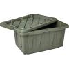 imageHOMZ 2Pack Durabilt Heavy Duty Plastic Storage Bins with Lids 27 Gallon GreenRed  Stackable Container Boxes for Holiday Attic and Garage OrganizationCamo Green