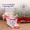 imageHOMZ 2Pack Holiday Tote Clear Plastic Storage Bins wLids ampamp Dividers 112 Quart Red  Stackable Organizing Containers for Christmas Ornament Decorations Gift Wraps and Crafts4 Pack