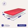 imageHOMZ 2Pack Holiday Tote Clear Plastic Storage Organizer Bins with Lids 41 Quart Red  Stackable Organizing Containers for Christmas Ornament Decorations Gift Wraps and Crafts4 Pack