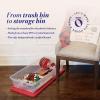imageHOMZ 2Pack Holiday Tote Clear Plastic Storage Organizer Bins with Lids 41 Quart Red  Stackable Organizing Containers for Christmas Ornament Decorations Gift Wraps and Crafts4 Pack