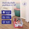 imageHOMZ 2Pack Holiday Tote Clear Plastic Storage Organizer Bins with Lids 41 Quart Red  Stackable Organizing Containers for Christmas Ornament Decorations Gift Wraps and Crafts4 Pack
