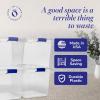 imageHOMZ 2Pack Latching Lid Large Clear Plastic Storage Bins with Lids 66 Quart Blue Latch  Stackable Container Boxes for Home Bathroom and Office OrganizationBlue