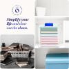 imageHOMZ 2Pack Latching Lid Large Clear Plastic Storage Bins with Lids 66 Quart Blue Latch  Stackable Container Boxes for Home Bathroom and Office OrganizationBlue