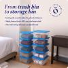 imageHOMZ 2Pack Snaplock Large Clear Plastic Storage Organizer Bins wLids 56 Quart White  Stackable Container Boxes for Bedroom Bathroom Garage and Office OrganizationBlue Lid