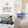 imageHOMZ 2Pack Snaplock Large Clear Plastic Storage Organizer Bins wLids 56 Quart White  Stackable Container Boxes for Bedroom Bathroom Garage and Office OrganizationBlue Lid