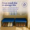 imageHOMZ 2Pack Snaplock Large Clear Plastic Storage Organizer Bins wLids 56 Quart White  Stackable Container Boxes for Bedroom Bathroom Garage and Office OrganizationBlue Lid