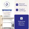 imageHOMZ 2Pack Snaplock Large Clear Plastic Storage Organizer Bins wLids 56 Quart White  Stackable Container Boxes for Bedroom Bathroom Garage and Office OrganizationBlue Lid