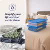 imageHOMZ 2Pack Snaplock Large Clear Plastic Storage Organizer Bins wLids 56 Quart White  Stackable Container Boxes for Bedroom Bathroom Garage and Office OrganizationBlue Lid