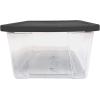 imageHOMZ 2Pack Snaplock Large Clear Plastic Storage Organizer Bins wLids 56 Quart White  Stackable Container Boxes for Bedroom Bathroom Garage and Office OrganizationGray Lid