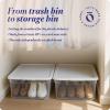 imageHOMZ 2Pack Snaplock Large Clear Plastic Storage Organizer Bins wLids 56 Quart White  Stackable Container Boxes for Bedroom Bathroom Garage and Office OrganizationWhite Lid