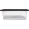 imageHOMZ 2Pack Snaplock Large Clear Plastic Storage Organizer Bins wLids 56 Quart White  Stackable Container Boxes for Bedroom Bathroom Garage and Office OrganizationGray Lid