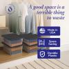 imageHOMZ 2Pack Snaplock Large Clear Plastic Storage Organizer Bins wLids 56 Quart White  Stackable Container Boxes for Bedroom Bathroom Garage and Office OrganizationGray Lid