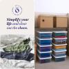 imageHOMZ 2Pack Snaplock Large Clear Plastic Storage Organizer Bins wLids 56 Quart White  Stackable Container Boxes for Bedroom Bathroom Garage and Office OrganizationWhite Lid