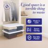 imageHOMZ 2Pack Snaplock Large Clear Plastic Storage Organizer Bins wLids 56 Quart White  Stackable Container Boxes for Bedroom Bathroom Garage and Office OrganizationWhite Lid