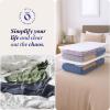 imageHOMZ 2Pack Snaplock Large Clear Plastic Storage Organizer Bins wLids 56 Quart White  Stackable Container Boxes for Bedroom Bathroom Garage and Office OrganizationWhite Lid