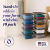 imageHOMZ 2Pack Snaplock Large Clear Plastic Storage Organizer Bins wLids 56 Quart White  Stackable Container Boxes for Bedroom Bathroom Garage and Office OrganizationGray Lid