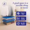 imageHOMZ 2Pack Snaplock Large Clear Plastic Storage Organizer Bins wLids 56 Quart White  Stackable Container Boxes for Bedroom Bathroom Garage and Office OrganizationBlue Lid