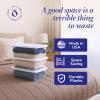 imageHOMZ 2Pack Snaplock Large Clear Plastic Storage Organizer Bins wLids 56 Quart White  Stackable Container Boxes for Bedroom Bathroom Garage and Office OrganizationWhite Lid