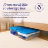 imageHOMZ 2Pack Snaplock Large Clear Plastic Storage Organizer Bins wLids 56 Quart White  Stackable Container Boxes for Bedroom Bathroom Garage and Office OrganizationBlue Lid