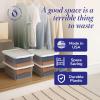 imageHOMZ 2Pack Snaplock Large Clear Plastic Storage Organizer Bins wLids 56 Quart White  Stackable Container Boxes for Bedroom Bathroom Garage and Office OrganizationWhite Lid
